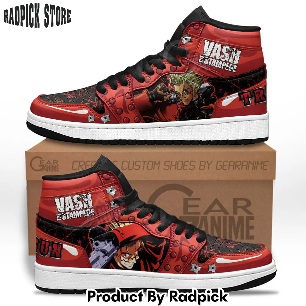 Vash the stampede air jordan high top sneakers anime mn13  rp0354976